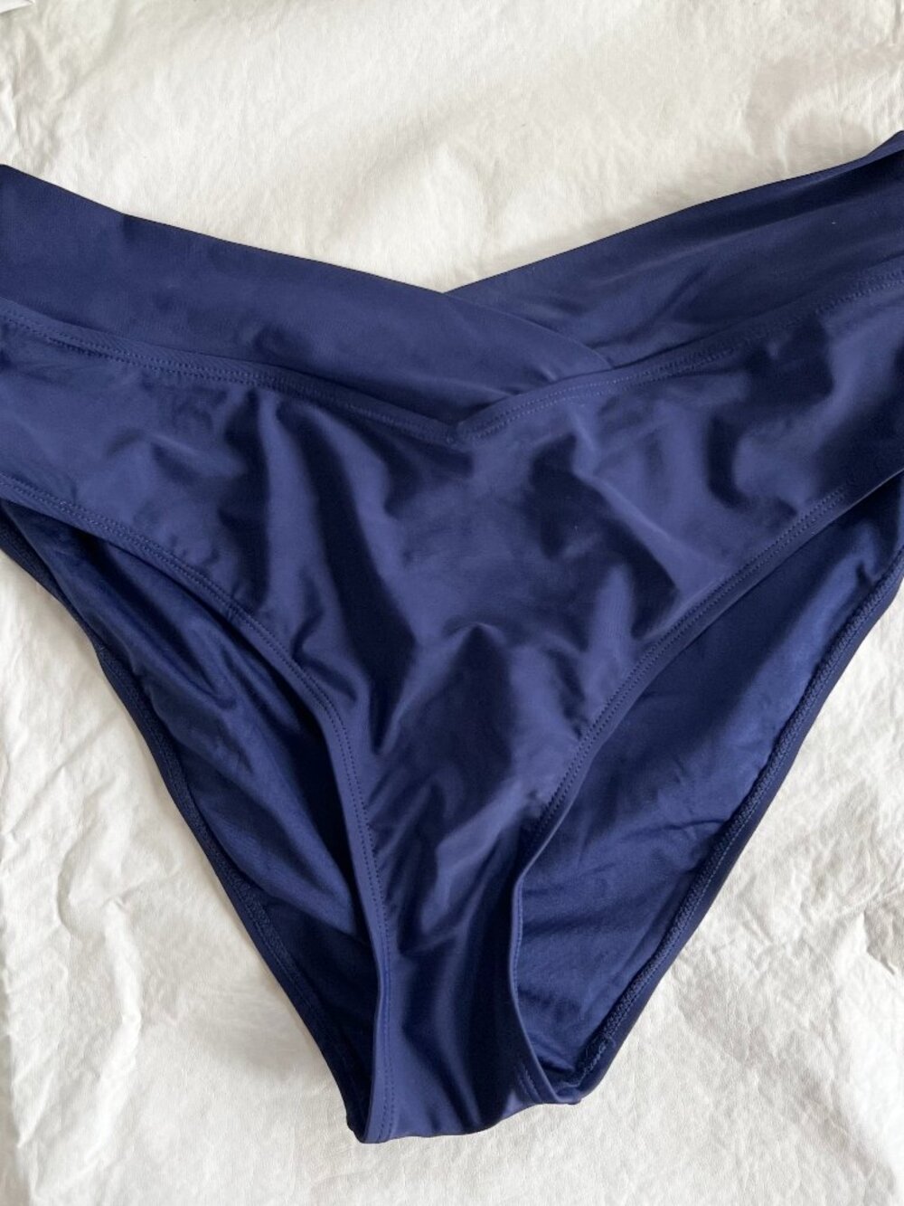 Holipick Bikini Bottoms High Waisted V Cut Bathing Suit navy blue XXL swim